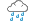 zataženo, přeháňky